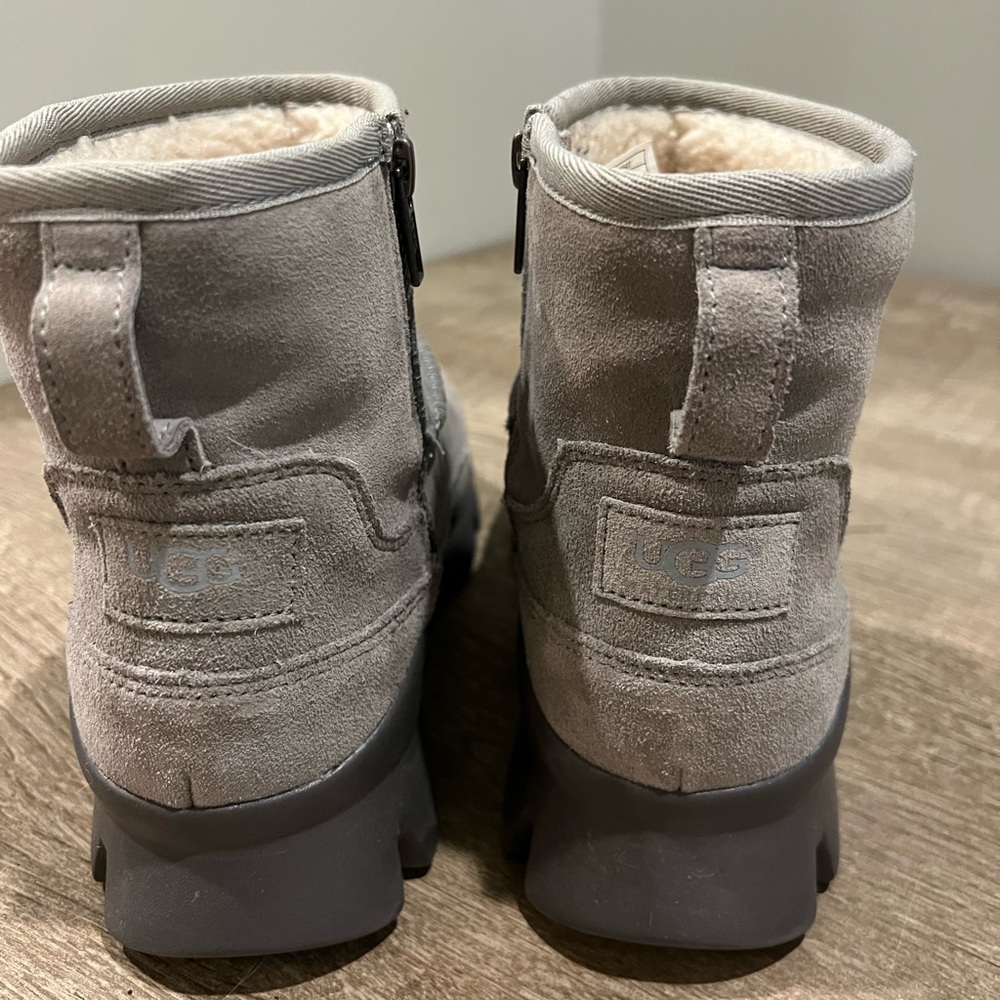 Ugg Gray Short Shearling Lined Boots - image 4